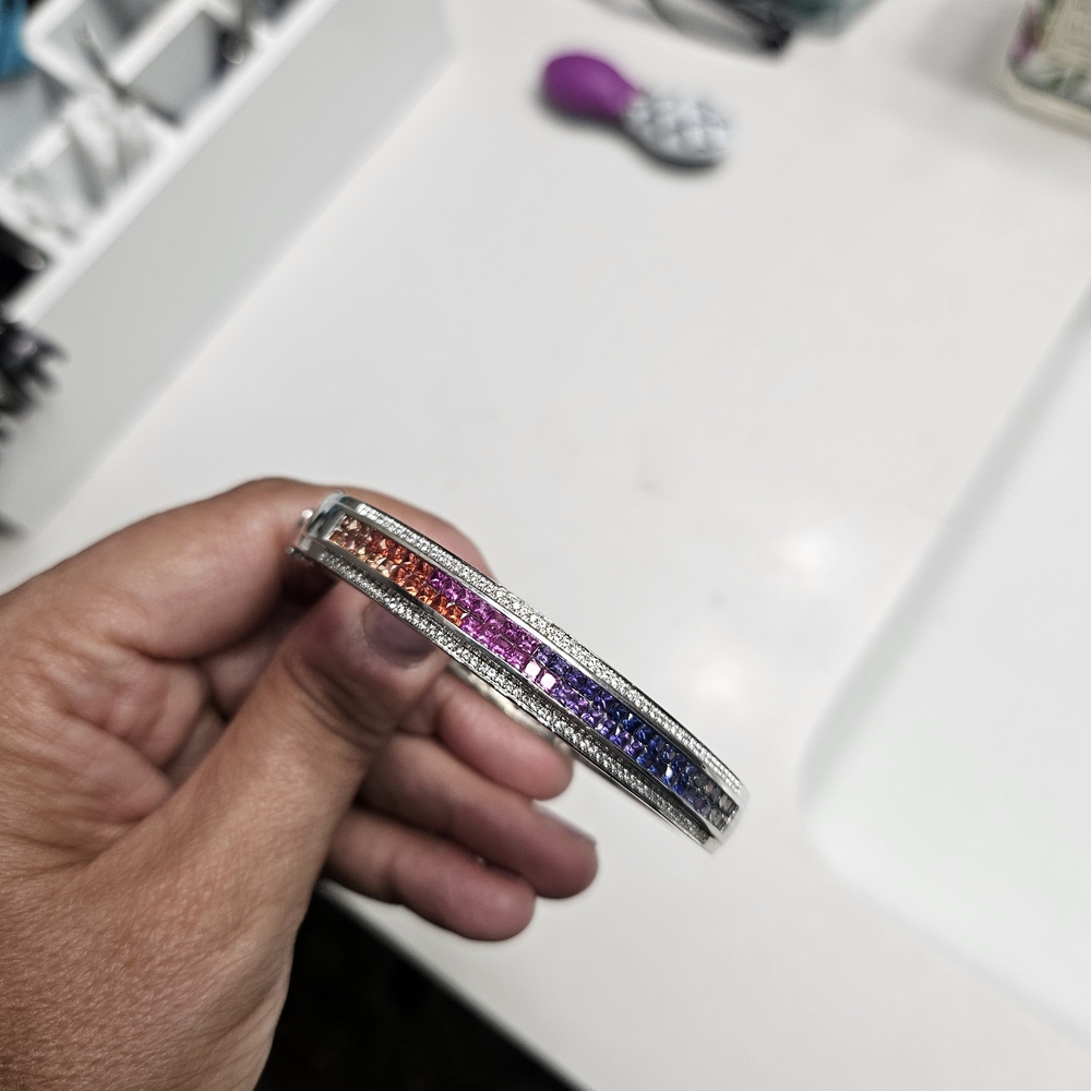 Vibrant Silver Multicolor Bracelet